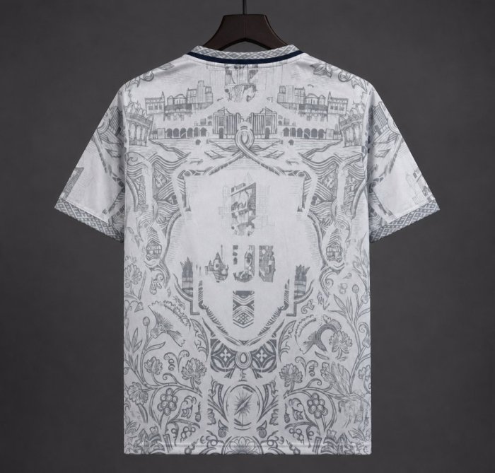 2026 Portugal White with Grey Azulejo Tile and Floral Tapestry Pattern Special Edition Jersey