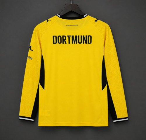 26/27 Borussia Dortmund Yellow with Black Sleeves Long Sleeve Home Jersey