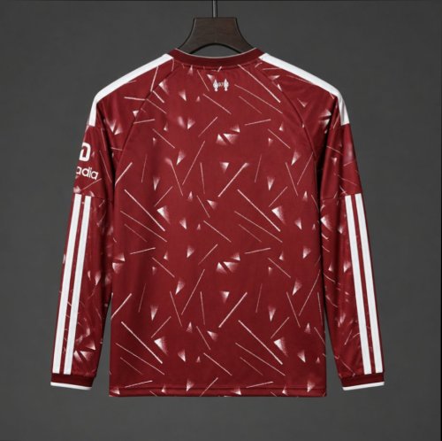 26/27 Liverpool Red with Triangle Pattern Long Sleeve Home Jersey