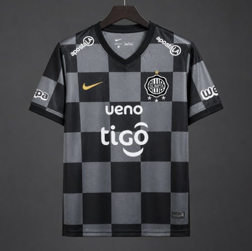 26/27 Olimpia Black & Grey with Checkered Pattern Jersey