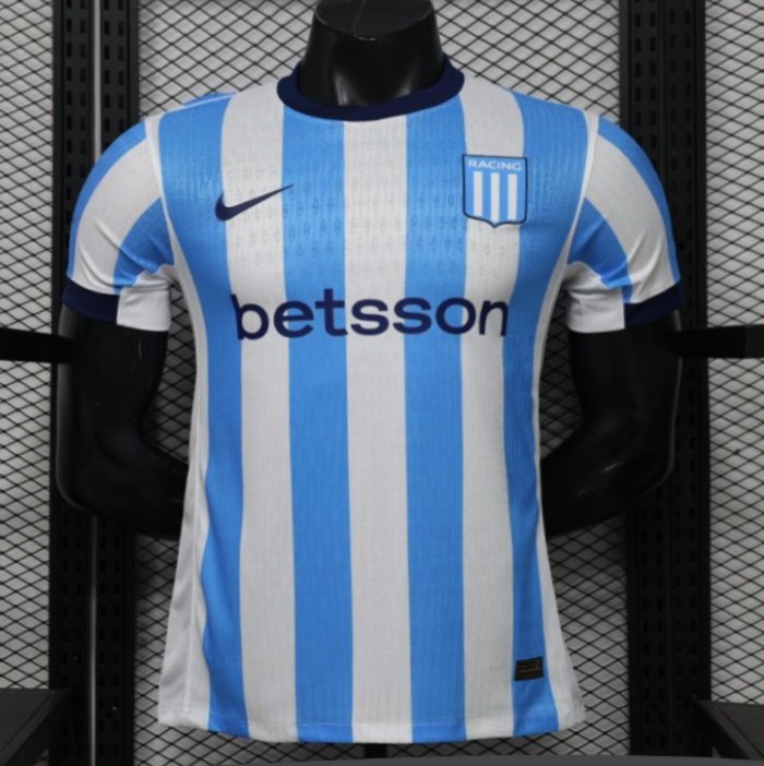 Player Version 26/27 Racing Club Blue & White Stripes Home Jersey