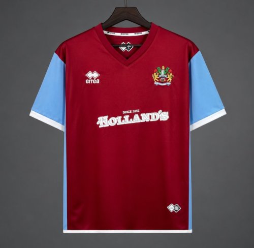 Retro 08/09 Burnley Home Claret Blue Jersey
