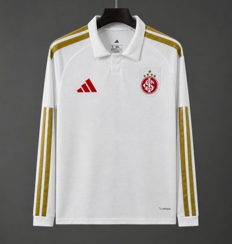 26/27 Sport Club Internacional White with Gold Stripes Long Sleeve Training Jersey