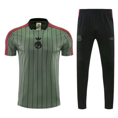 26/27 Bayern Dark Green Short Sleeve Tracksuit + Long Pants