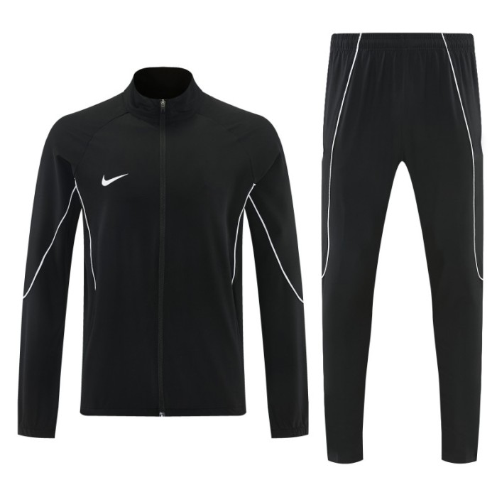 2026 Nike Black Full Zipper Jacket Tracksuit + Long Pants
