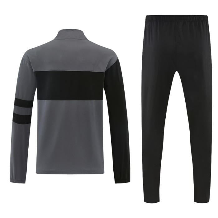 26/27 Inter Milan Grey & Black Full Zipper Jacket Tracksuit + Long Pants