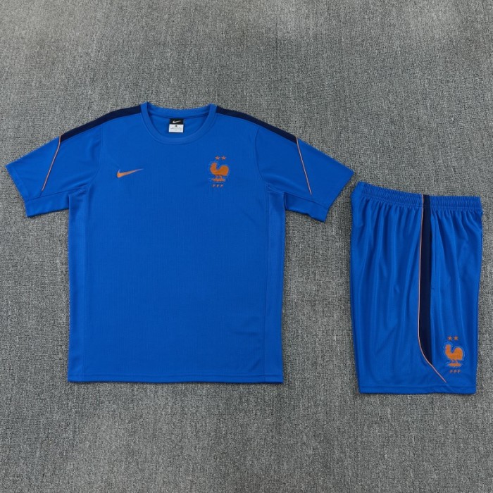 26/27 France Blue Short Sleeve+Soccer Shorts