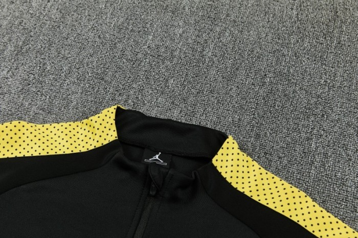 26/27 Brazil Black Full Zipper Jacket Tracksuit + Long Pants