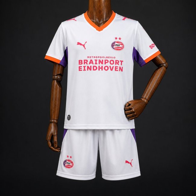 26/27 Kids PSV Eindhoven Away White Kit