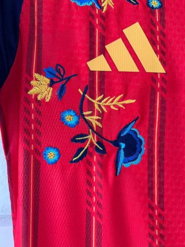 Player Version 2026 Spain Home  Floral Edition  Off White Special Jersey