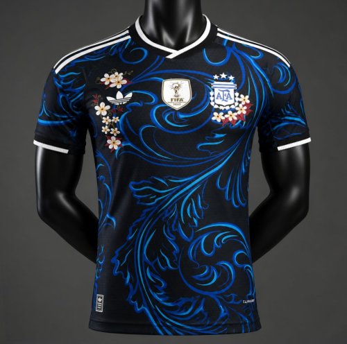 Player Version 2026 Argentina Away  Floral Edition  Off White Special Jersey