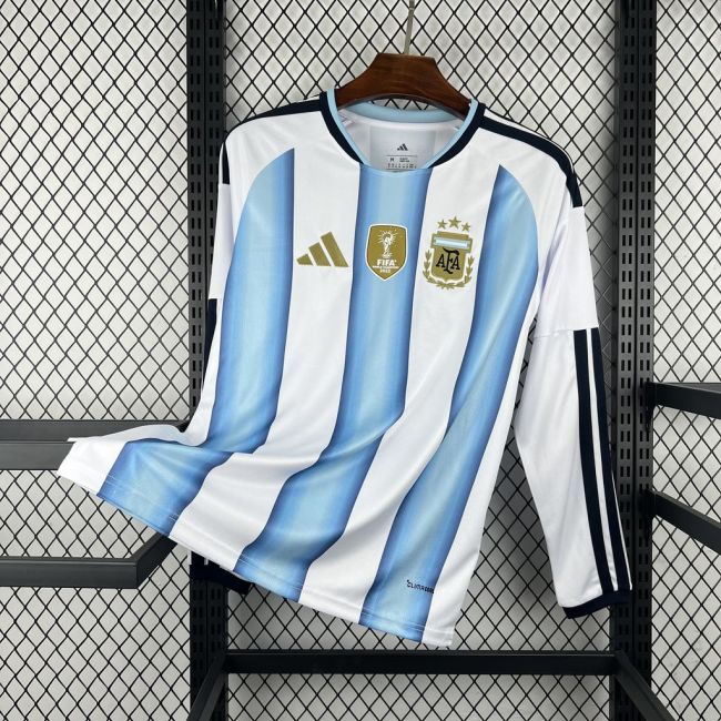 2026 Mens Argentina World Cup Home Long Sleeve Jersey