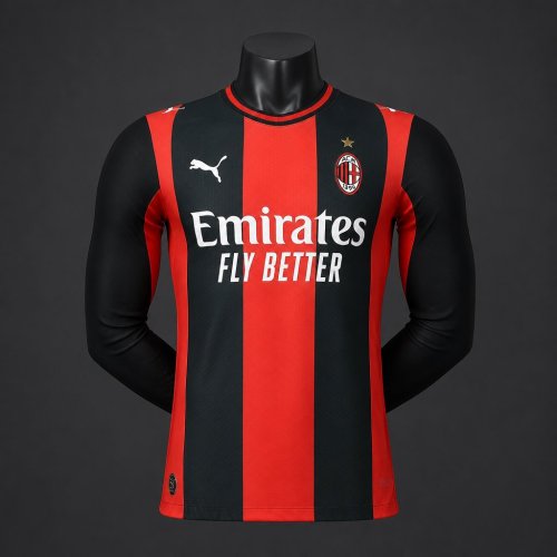Player Version 26/27 AC Milan Home Long Sleeve Jersey