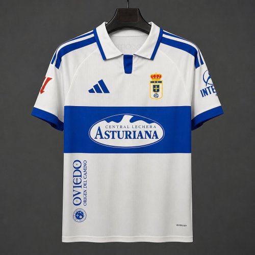 26/27 Real Oviedo Away White&Blue Jersey