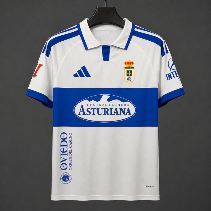 26/27 Real Oviedo Away White&Blue Jersey