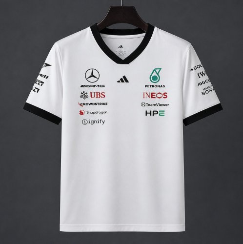 2026 F1 Mercedes-AMG Petronas F1 Team White Training Jersey