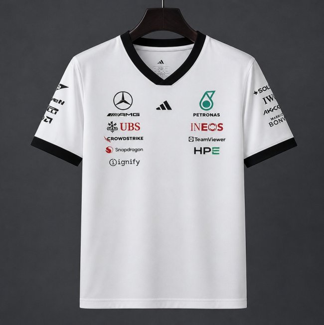 2026 F1 Mercedes-AMG Petronas F1 Team White Training Jersey