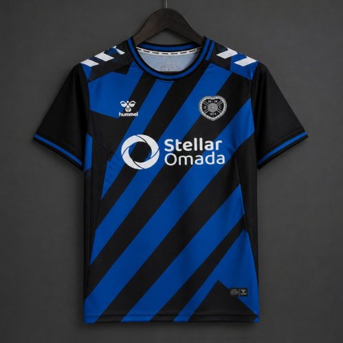 26/27 Heart of Midlothian FC Third Blue&Black Stripe Jersey