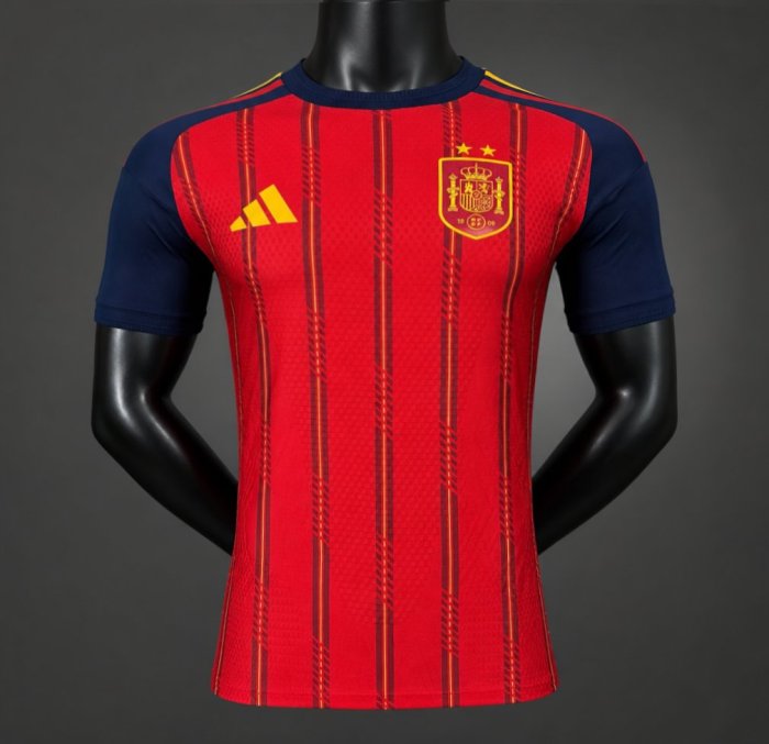 2 Star Player Version 2026 Spain Home Jersey With Champion Patch