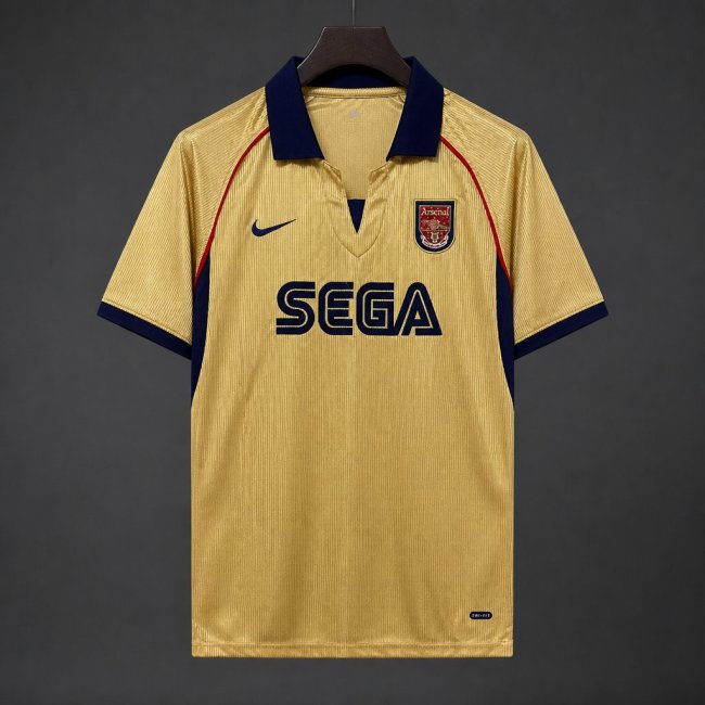 26/27 Arsenal Vintage 2001/02 Remake Gold Away Jersey