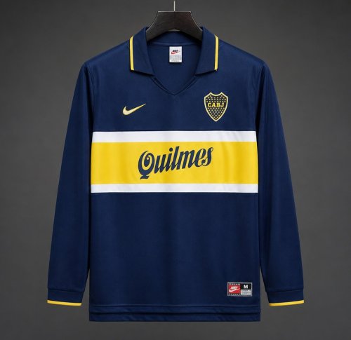 Retro 96/97 Boca Juniors Home Long Sleeve Jersey