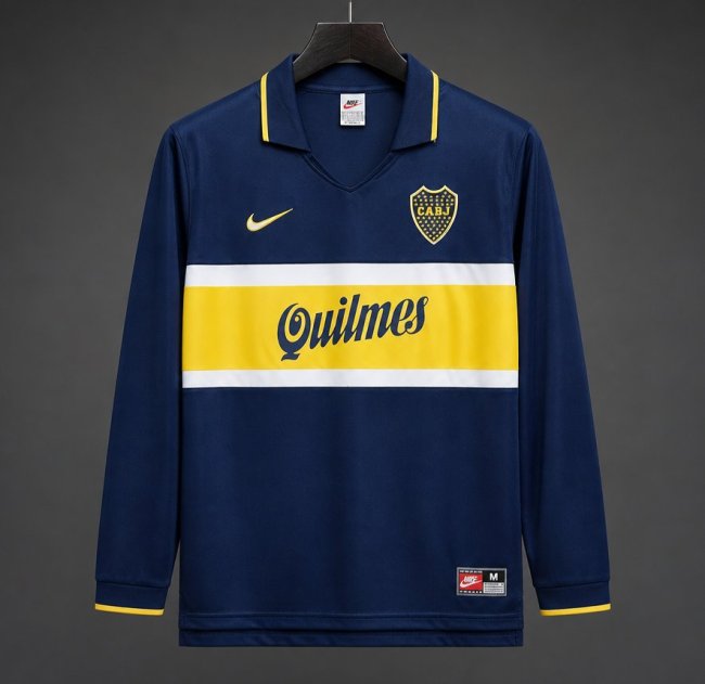 Retro 96/97 Boca Juniors Home Long Sleeve Jersey