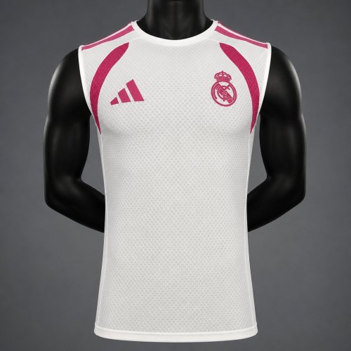 26/27 Real Madrid White with Pink Vest Jersey