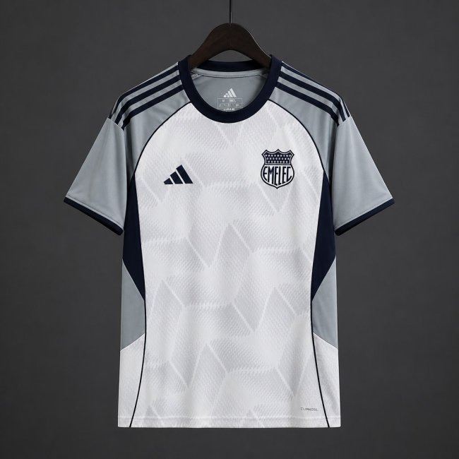26/27 Emelec White & Grey Away Jersey