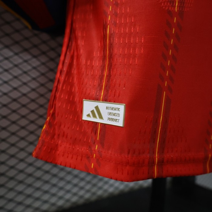 Player Version 2 Star 2026 Spain Home Long Sleeve Jersey