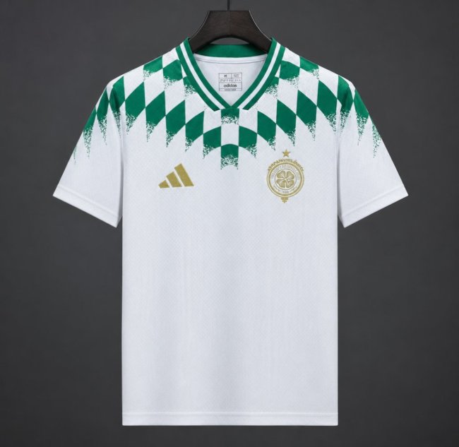 26/27 Celtic Stadium Pack White Jacquard 60Th Anniversary Jersey