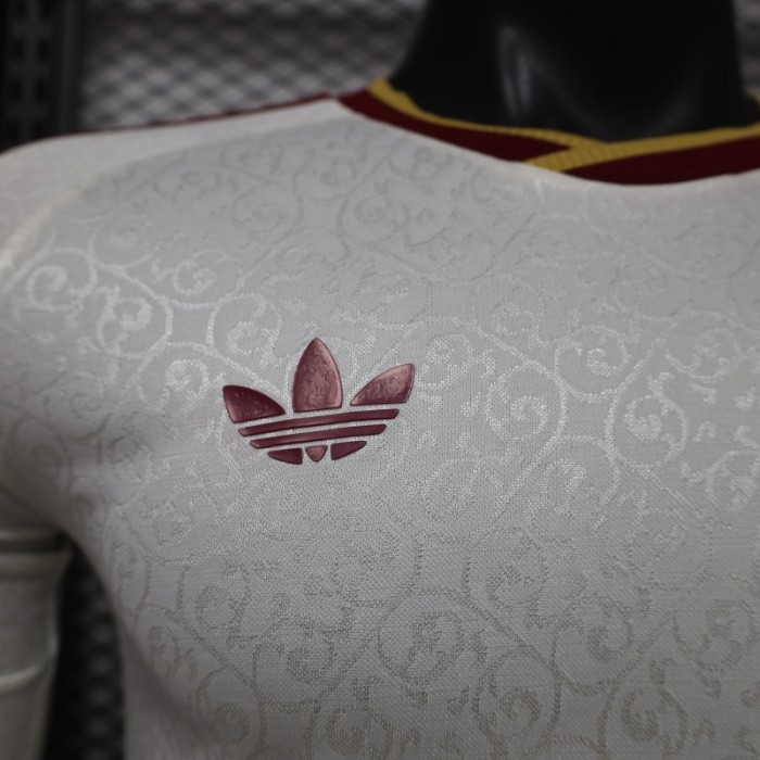 Player Version 2 Star 2026 Spain Away White Long Sleeve Jersey
