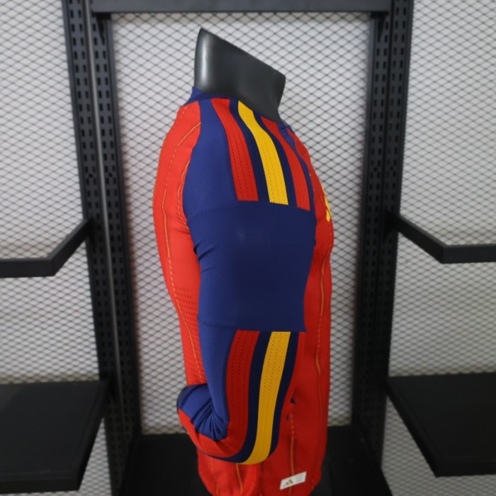 Player Version 2 Star 2026 Spain Home Long Sleeve Jersey