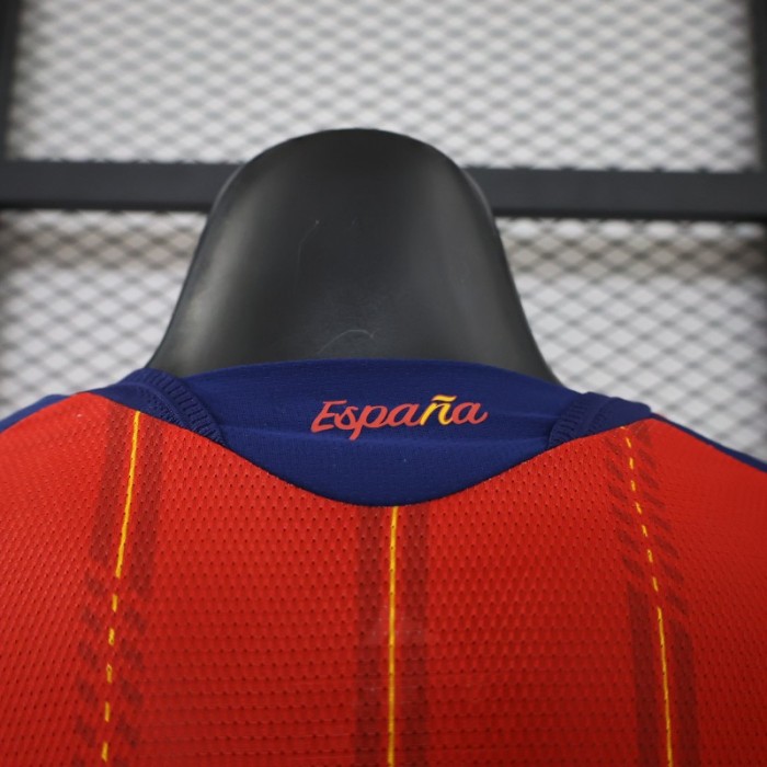 Player Version 2 Star 2026 Spain Home Long Sleeve Jersey