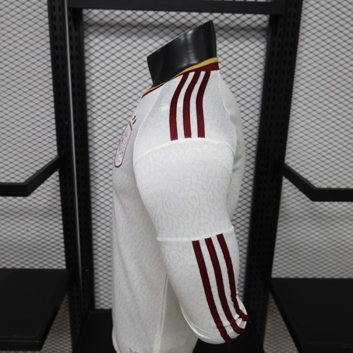 Player Version 2 Star 2026 Spain Away White Long Sleeve Jersey