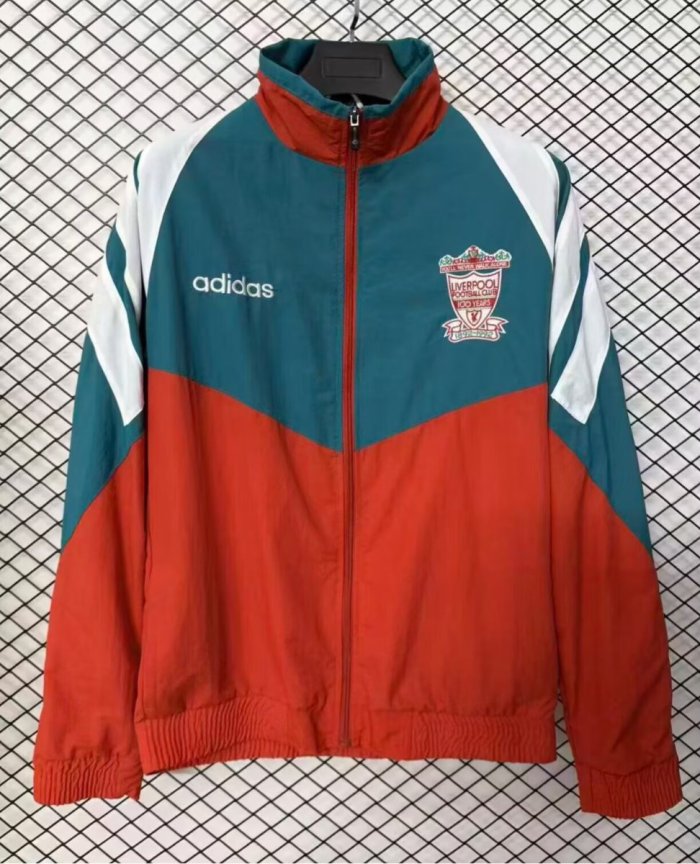 Retro 92/93 Liverpool Centenary Full Zipper Rain Jacket