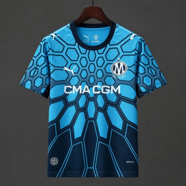 26/27 Olympique Marseille Goalkeeper Bright Aqua/Club Navy Jersey