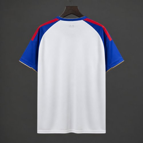 26/27 Olympique Lyonnais White with Blue & Red Stripe Home Jersey