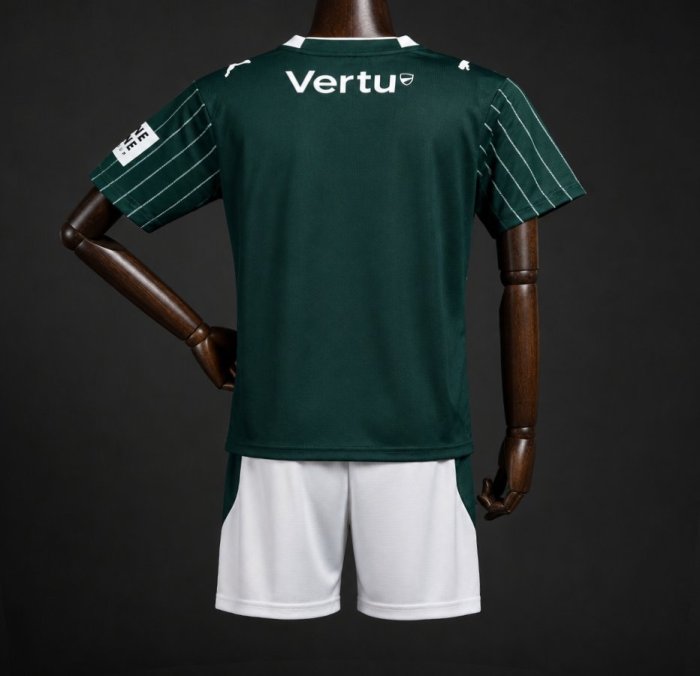 26/27 Kids  Plymouth Argyle Green with White Pinstripe Home Jersey Kit