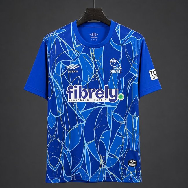 26/27 Sheffield Wednesday Blue with Abstract Pattern Home Jersey