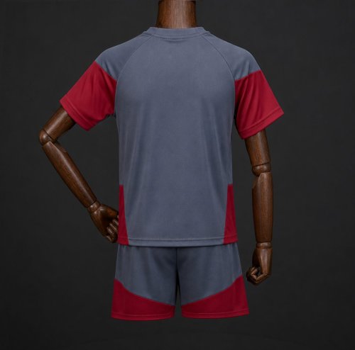 26/27 Kids Aston Villa Grey & Claret Training Kit Jersey