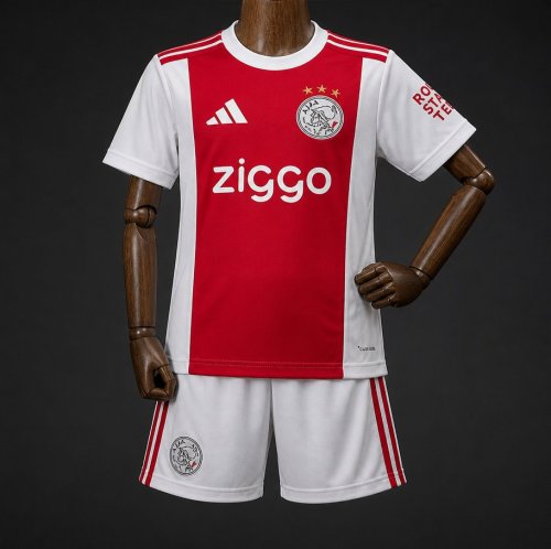 26/27 Kids Ajax Red & White Home Jersey Kit