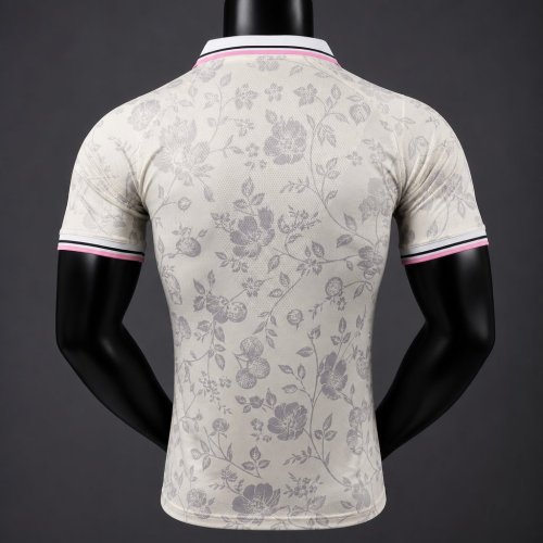 Player Version 26/27 Real Madrid Cream with Floral Pattern Special Edition Jersey