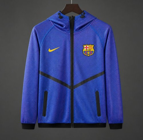 26/27 Barcelona Lightweight Breathable Mesh Windbreaker Blue Jacket