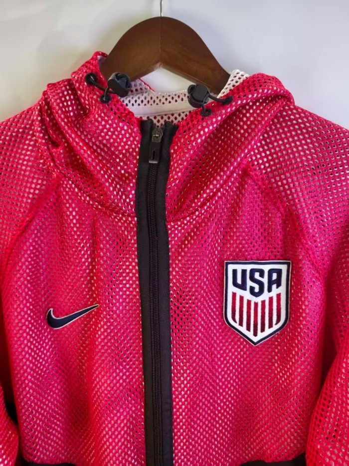 2026 USA Lightweight Breathable Mesh Windbreaker Pink Jacket