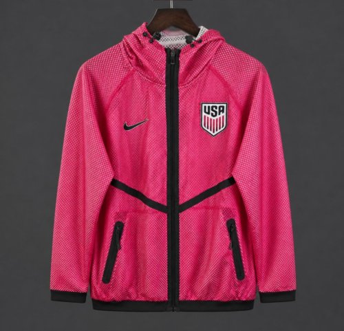 2026 USA Lightweight Breathable Mesh Windbreaker Pink Jacket