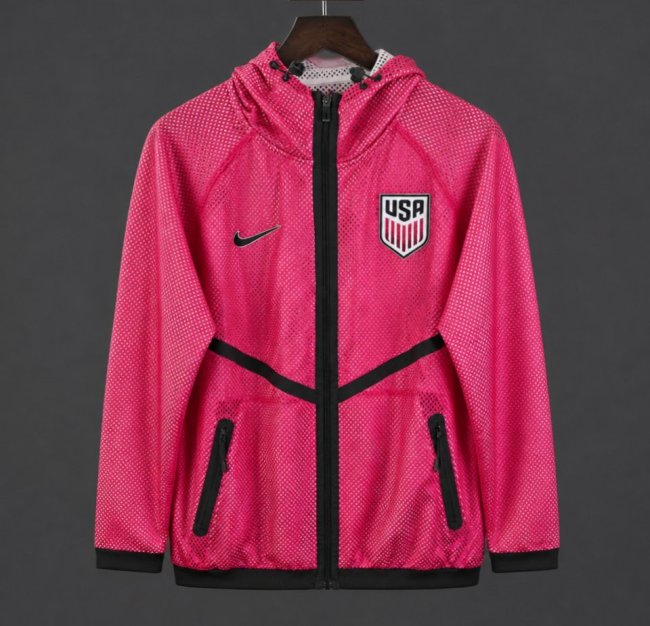 2026 USA Lightweight Breathable Mesh Windbreaker Pink Jacket