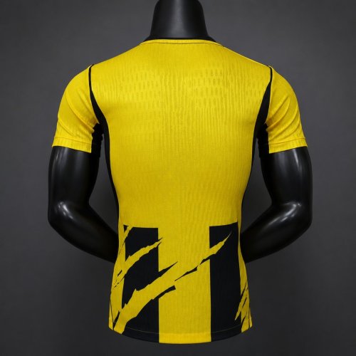Player Version 26/27 Al-Ittihad Club Yellow & Black Stripes Home Jersey