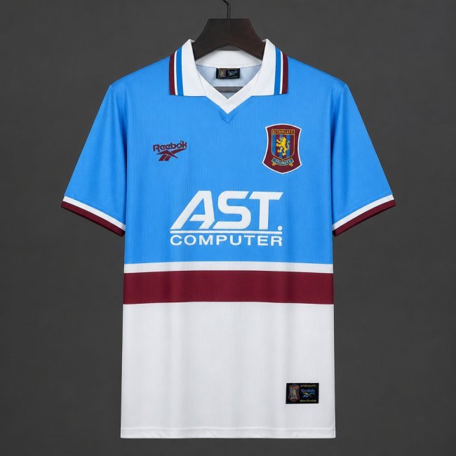 Retro 96/97 Aston Villa Sky Blue & White Away Jersey