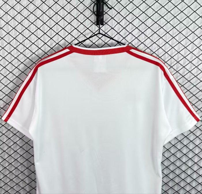 Retro 1982 Poland White with Red Stripes Home Jersey