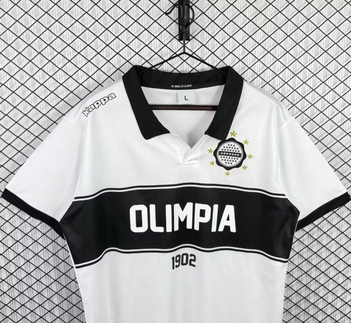 Retro 1902 Club Olimpia White with Black Band Special Edition Jersey